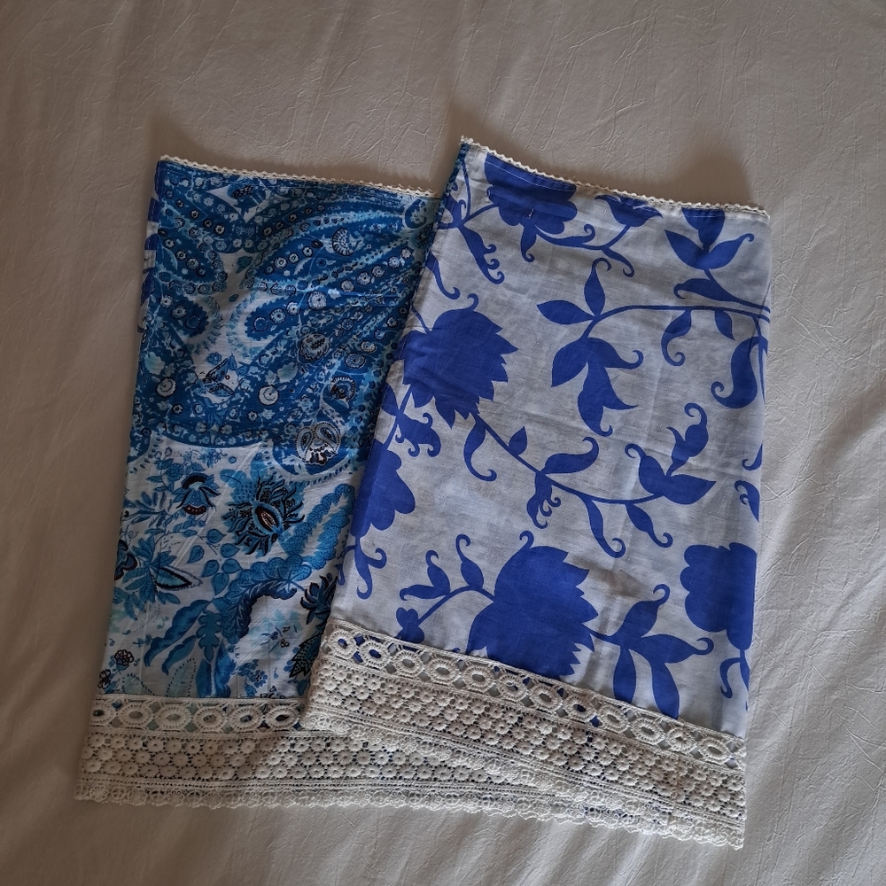 2 Pattern Cotton Infinity Scarf - Picture 11 of 16